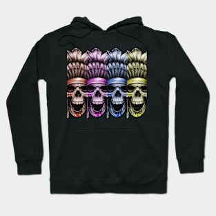 Indian skull headdress pop art Hoodie